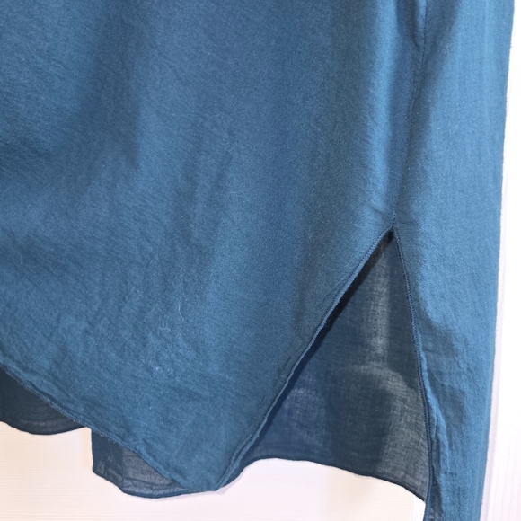 NWT Johnny Was Kiki Drape Tunic Top Blue Size Large - Picture 7 of 16